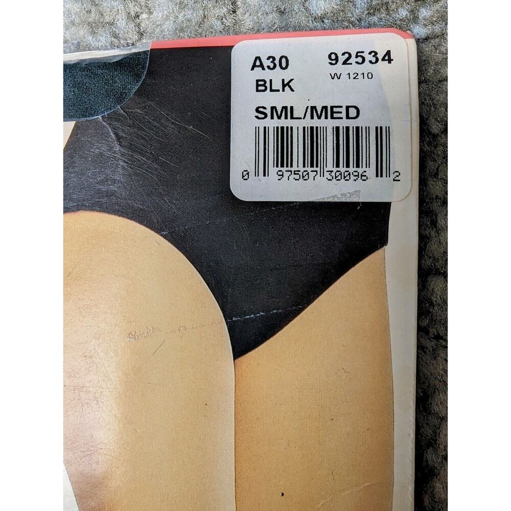 Body Wrappers Total STRETCH tights footed WOMENS size SML/MED A30/A30X black NIP - Picture 2 of 5